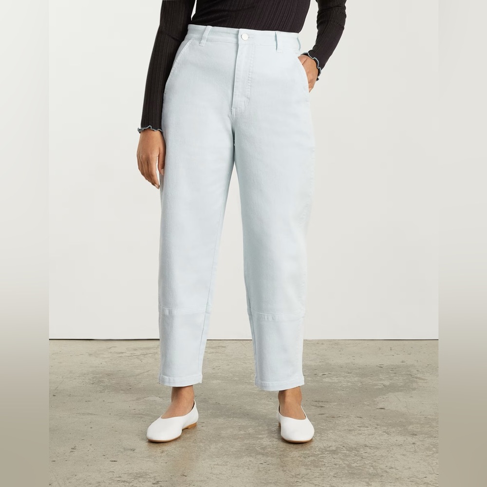 Everlane Utility Barrel Pant in Sky Blue, Size 8